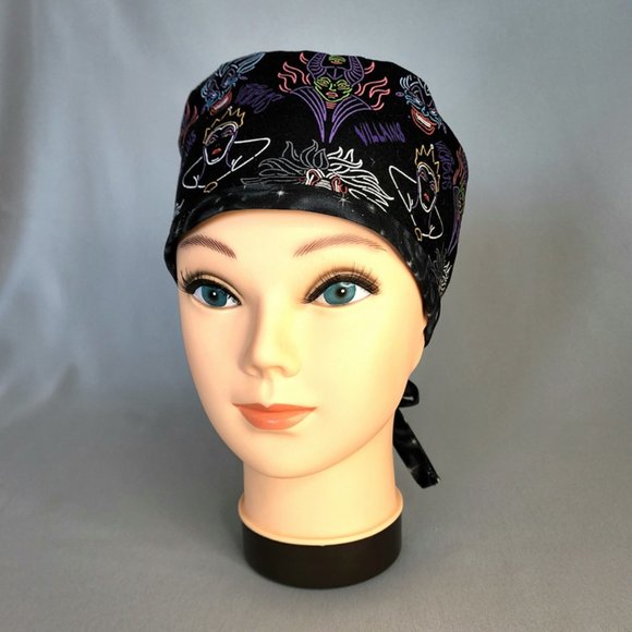Reversible Disney Evil Queens and Space Surgical Scrub Cap Hat! Preshrunk Cotton - Picture 2 of 4